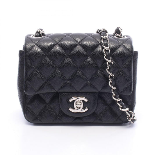 CHANEL Mini Matelasse Caviar Bag Black