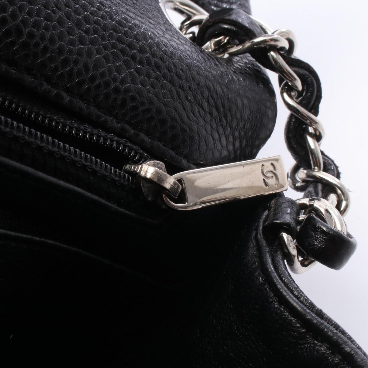 CHANEL Mini Matelasse Caviar Bag Black