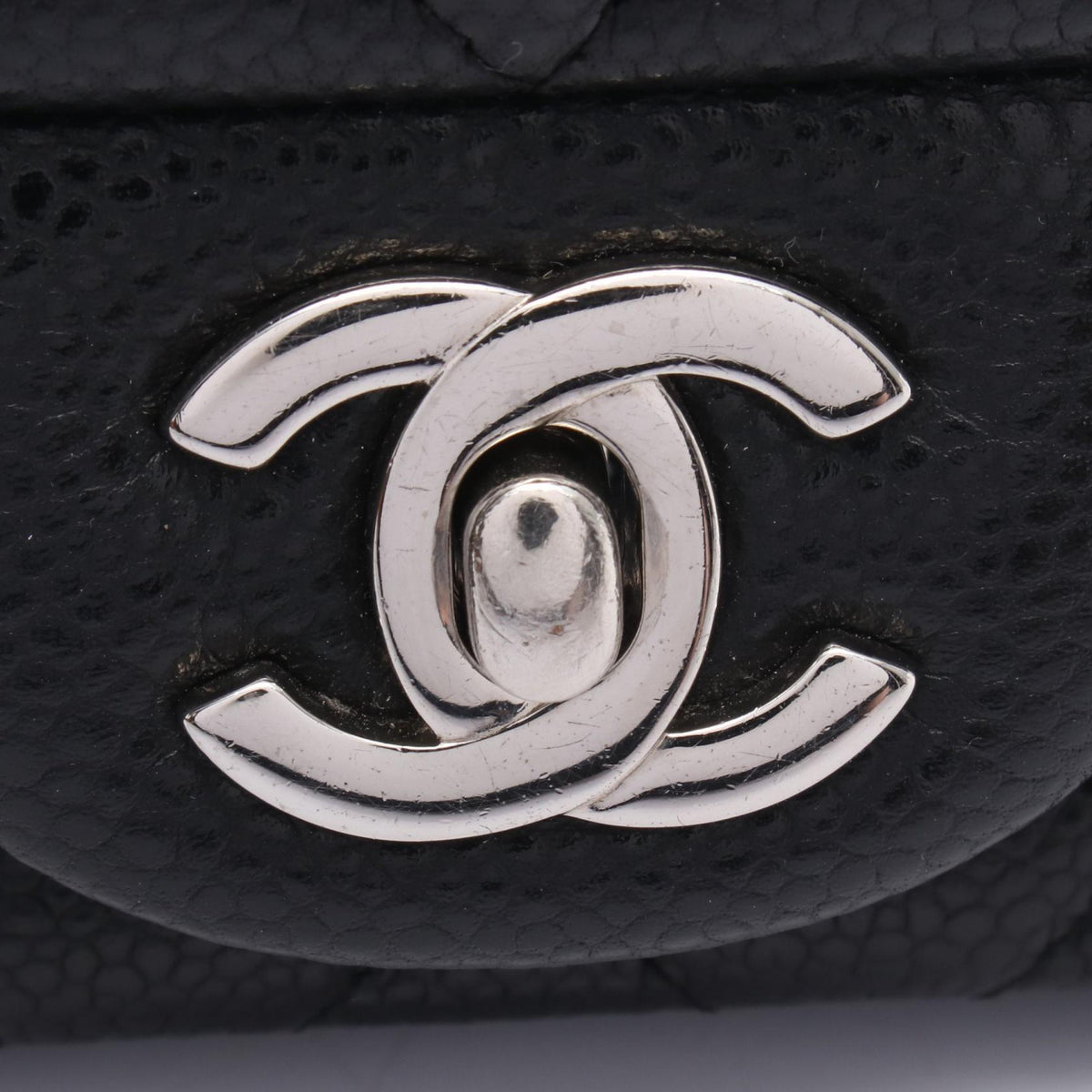 CHANEL Mini Matelasse Caviar Bag Black