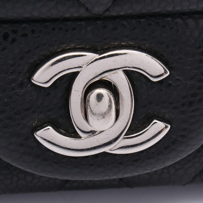 CHANEL Mini Matelasse Caviar Bag Black