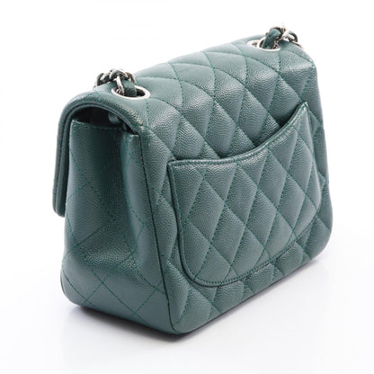 CHANEL Green Caviar Mini Shoulder Bag