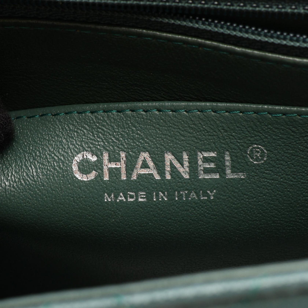 CHANEL Green Caviar Mini Shoulder Bag