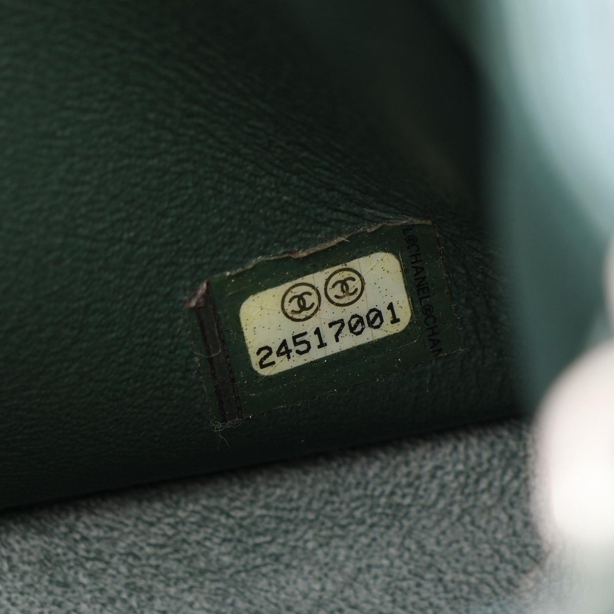 CHANEL Green Caviar Mini Shoulder Bag