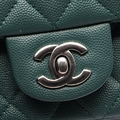 CHANEL Green Caviar Mini Shoulder Bag