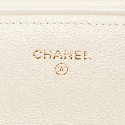 CHANEL Matelasse Caviar Skin Bag White