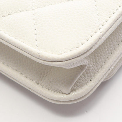 CHANEL Matelasse Caviar Skin Bag White