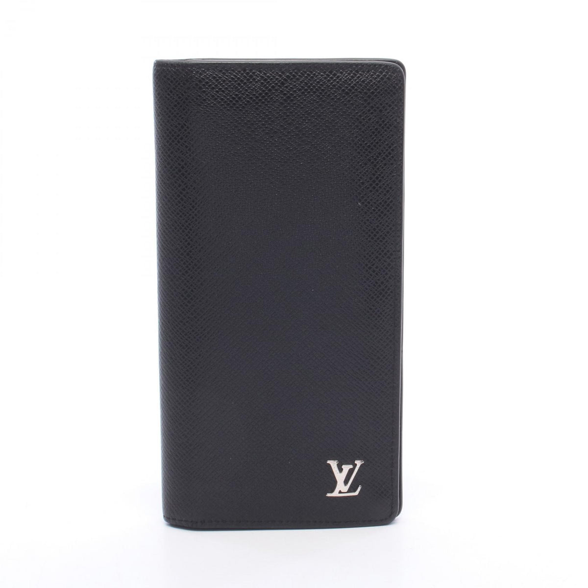 LOUIS VUITTON Portefeuille Brazza Taiga Leather Wallet Black