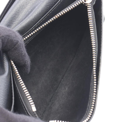 LOUIS VUITTON Portefeuille Brazza Taiga Leather Wallet Black