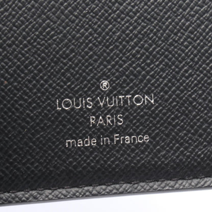 LOUIS VUITTON Portefeuille Brazza Taiga Leather Wallet Black