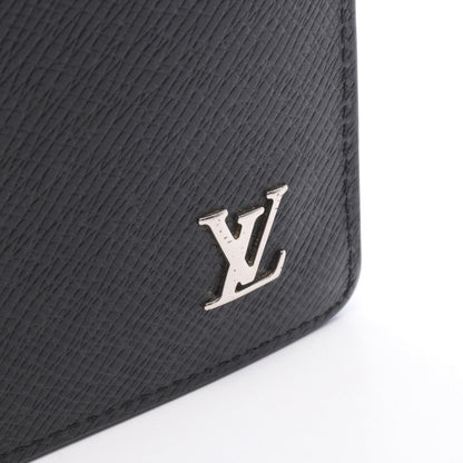 LOUIS VUITTON Portefeuille Brazza Taiga Leather Wallet Black
