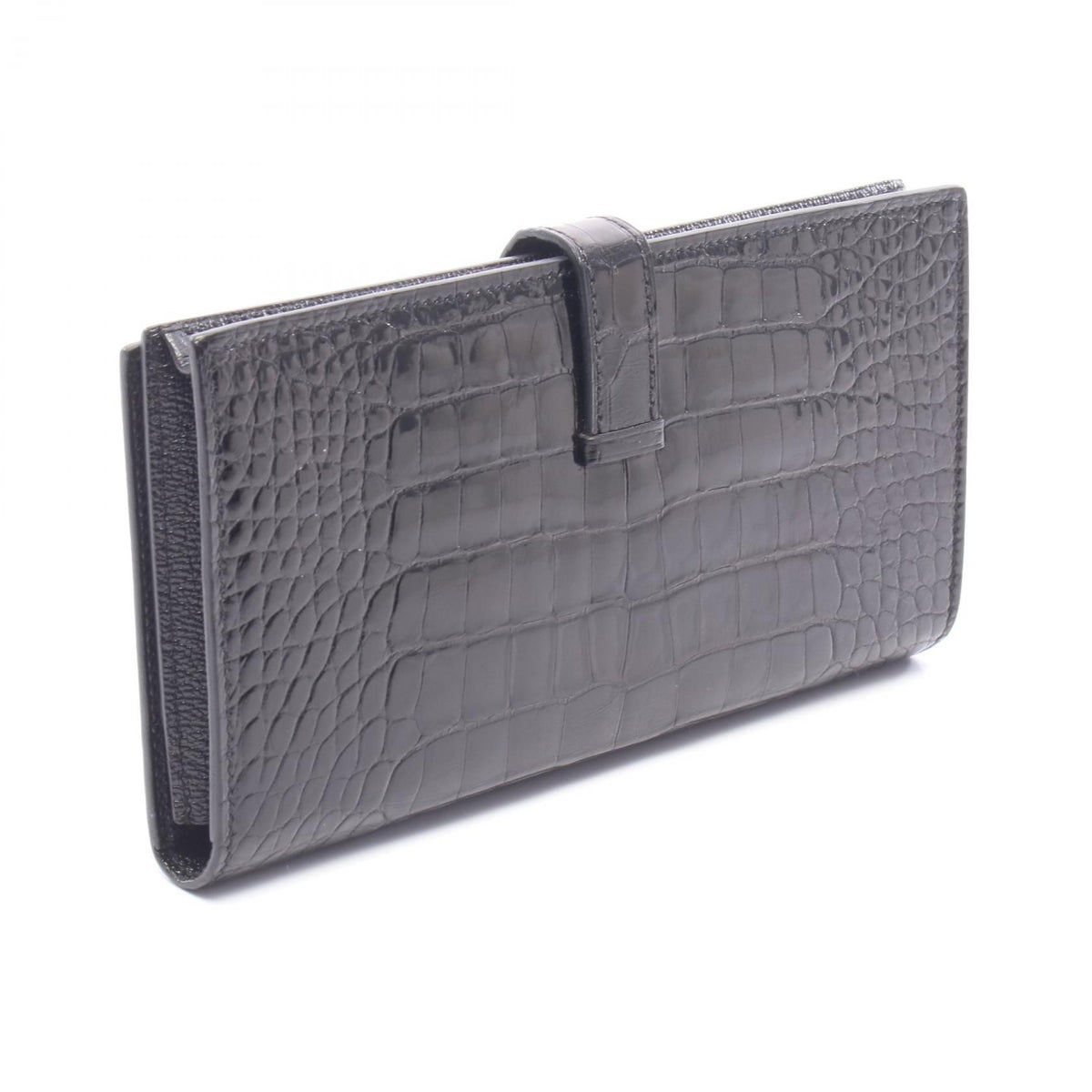 HERMES Bearn Soufflet Wallet Black