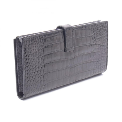 HERMES Bearn Soufflet Wallet Black