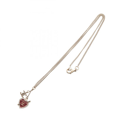 CHANEL 10P Coco Mark Rhinestone Necklace