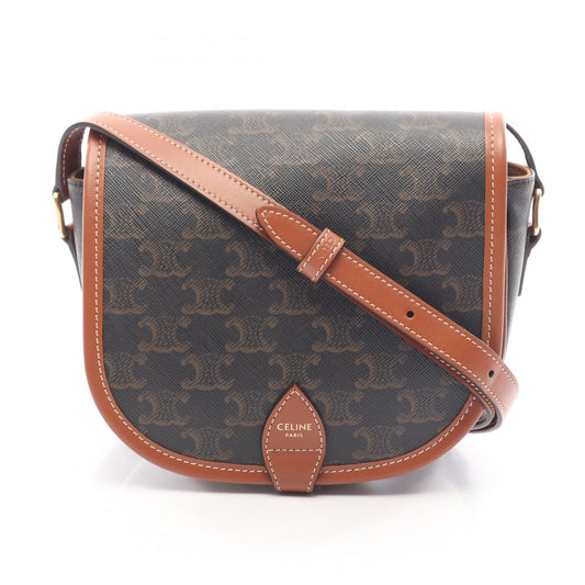 CELINE Folco Medium Triomphe Bag Black