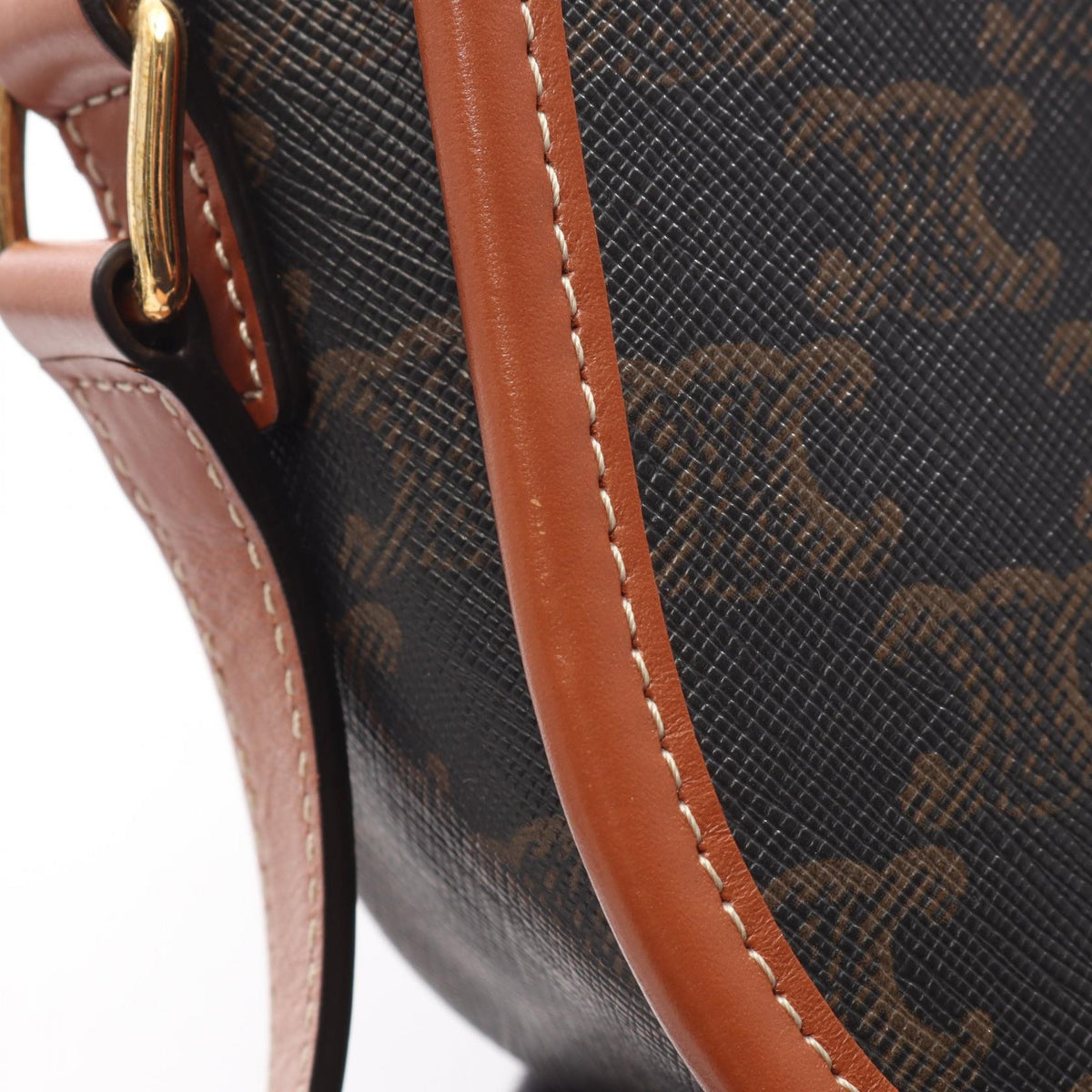 CELINE Folco Medium Triomphe Bag Black