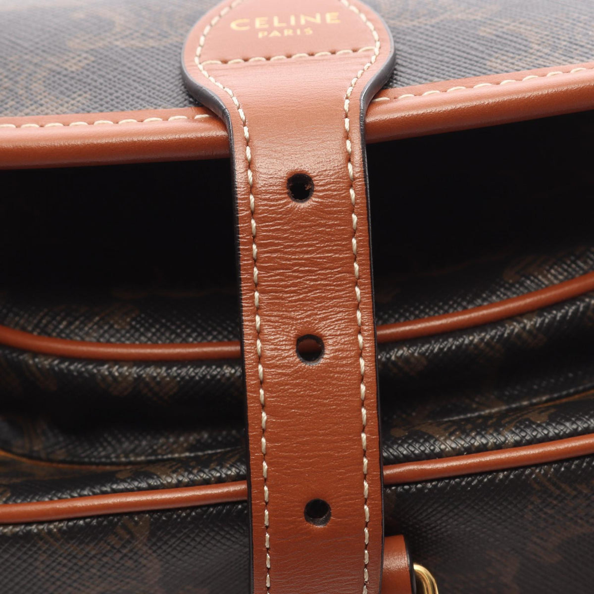 CELINE Folco Medium Triomphe Bag Black