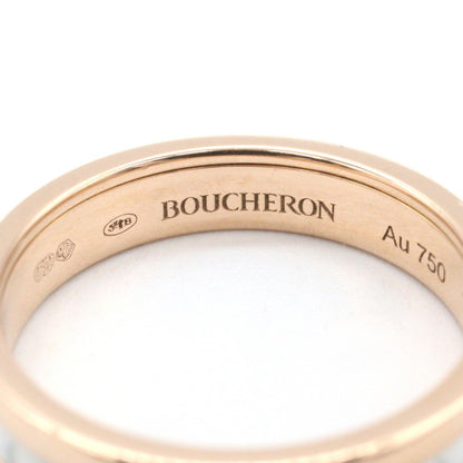 Boucheron Quatre White K18PG Ceramic Ring Gold Size JP 8