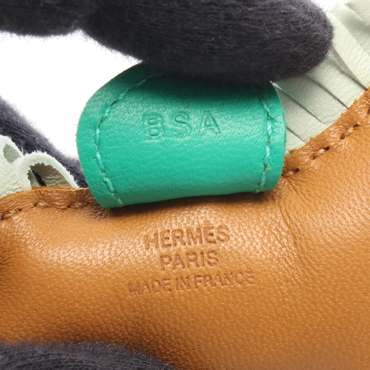 HERMES Rodeo PM Sesami Mint Milo Charm