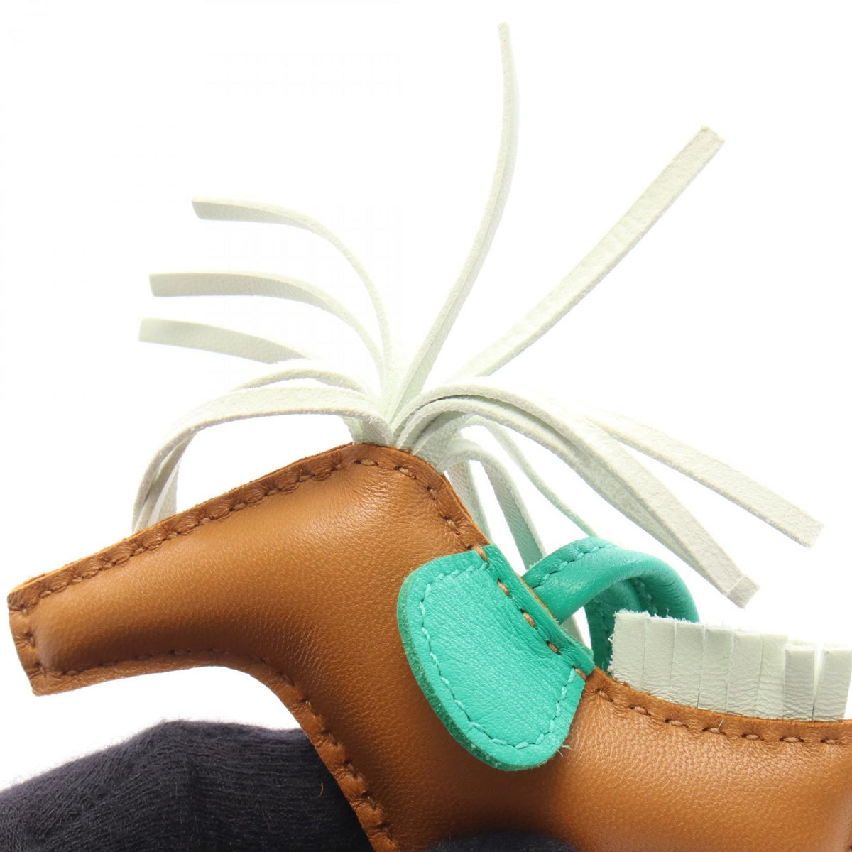 HERMES Rodeo PM Sesami Mint Milo Charm