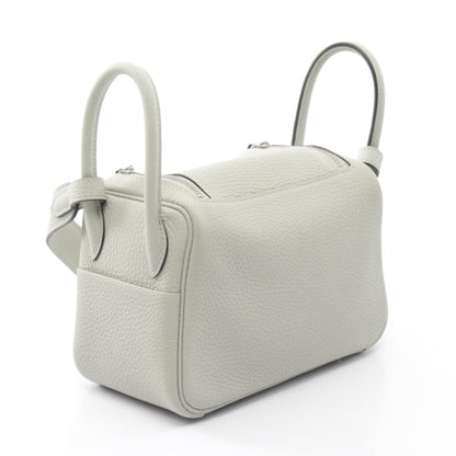 HERMES Lindy Mini Taurillon Shoulder Bag Gray