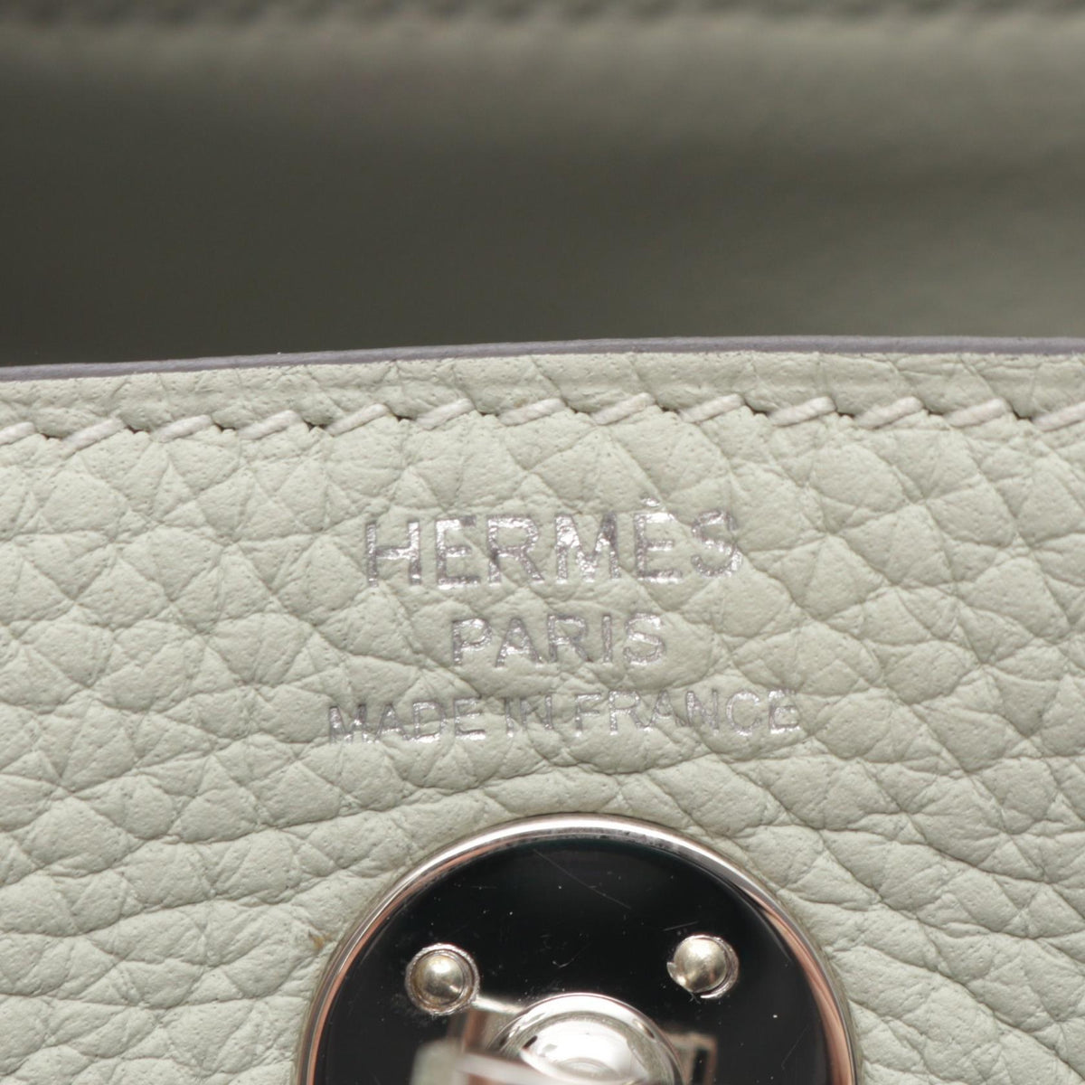 HERMES Lindy Mini Taurillon Shoulder Bag Gray