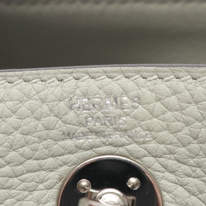 HERMES Lindy Mini Taurillon Shoulder Bag Gray