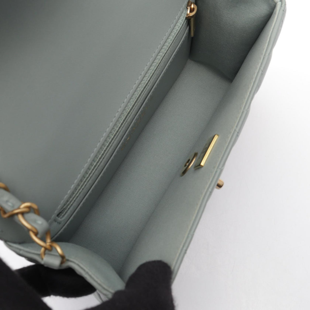 CHANEL Mini Matelasse Shoulder Bag Blue