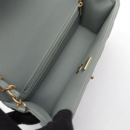 CHANEL Mini Matelasse Shoulder Bag Blue