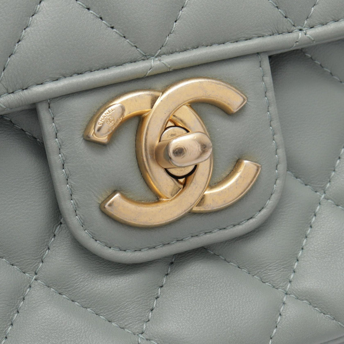 CHANEL Mini Matelasse Shoulder Bag Blue
