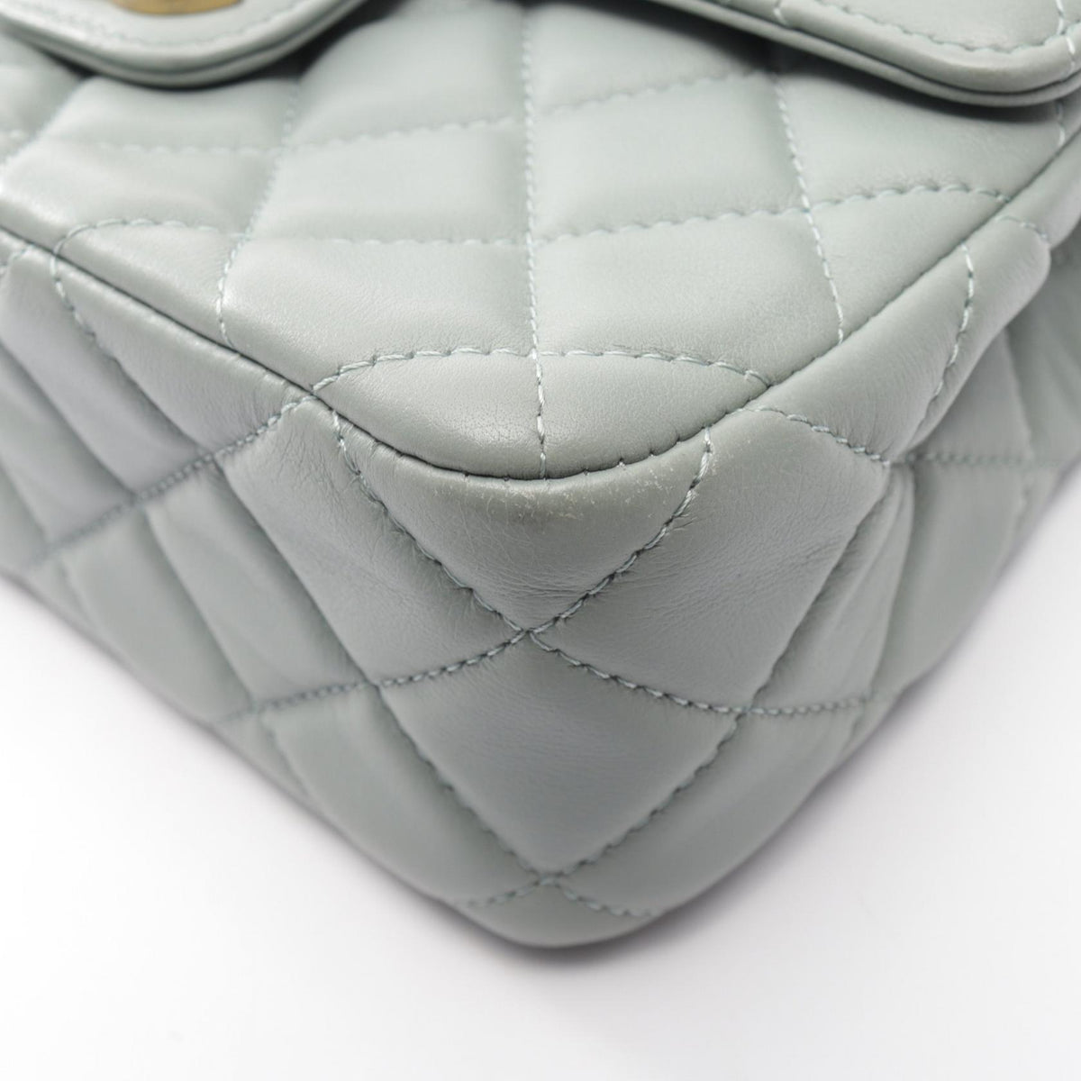 CHANEL Mini Matelasse Shoulder Bag Blue