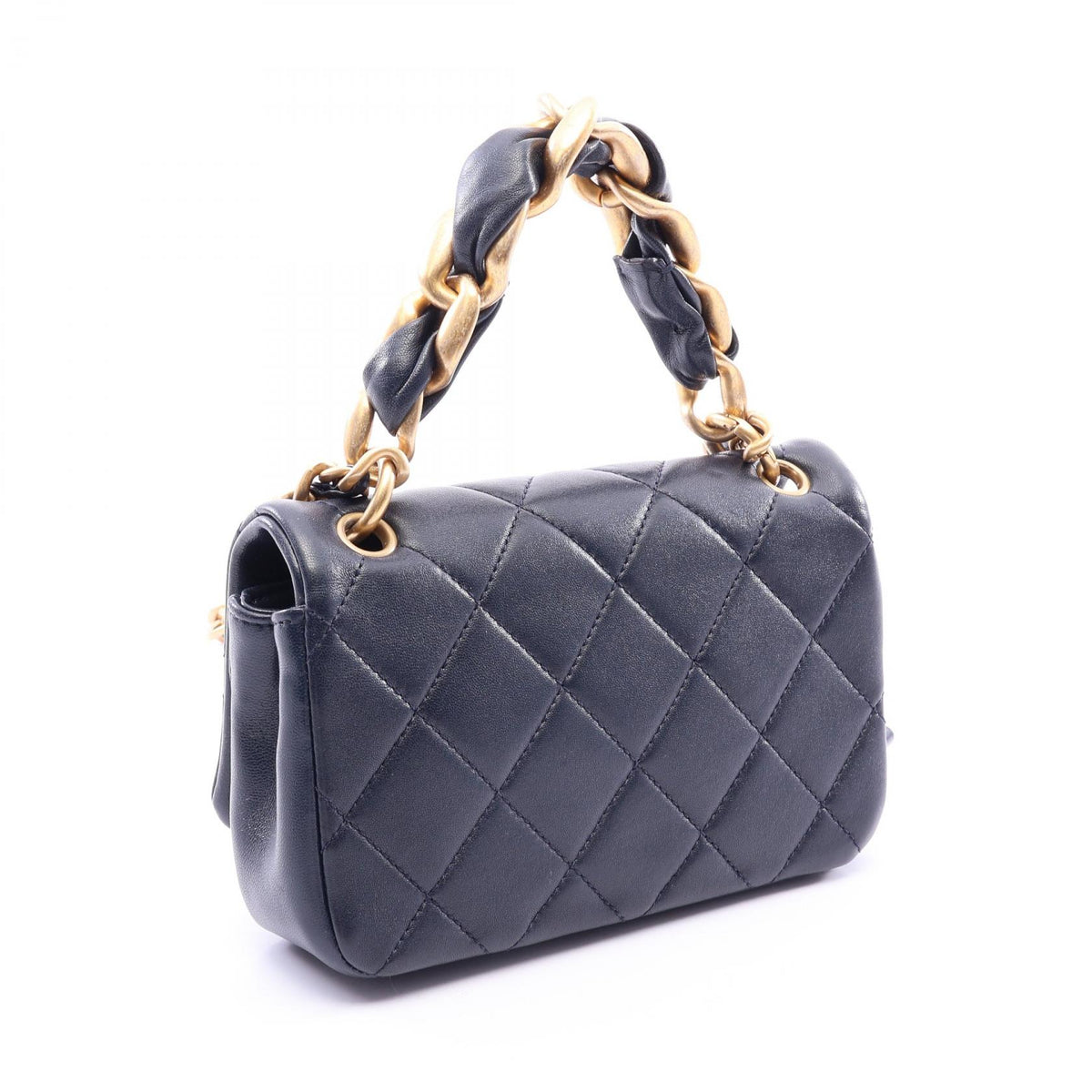 CHANEL Matelasse 2WAY Navy Shoulder Bag