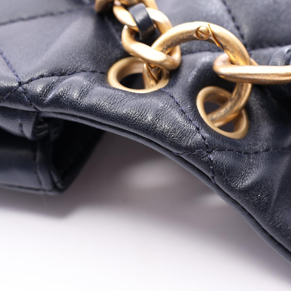 CHANEL Matelasse 2WAY Navy Shoulder Bag