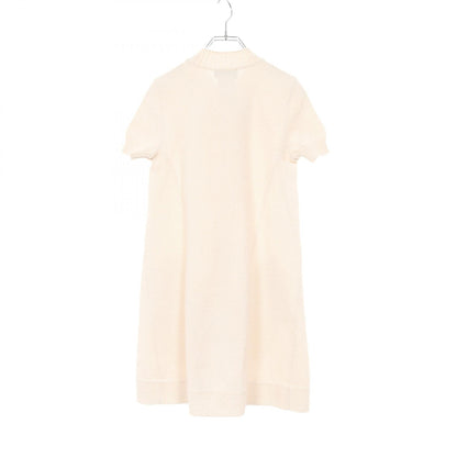 CHANEL CC Mark Button Cotton Cardigan Beige Size 34