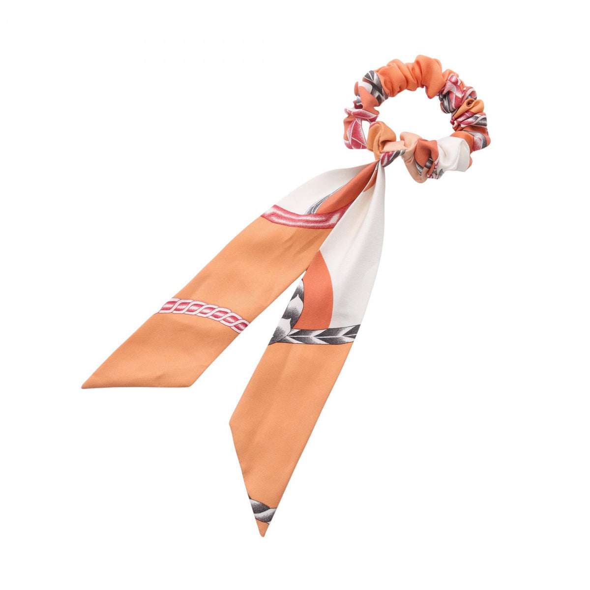 HERMES Bella Silk Scrunchie Orange