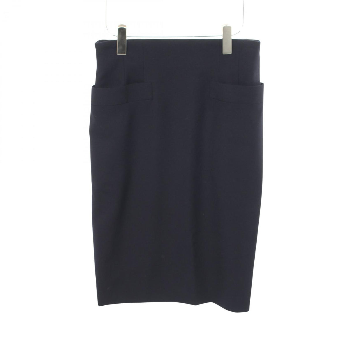 Dior Collarless Jacket Navy Wool Size 9