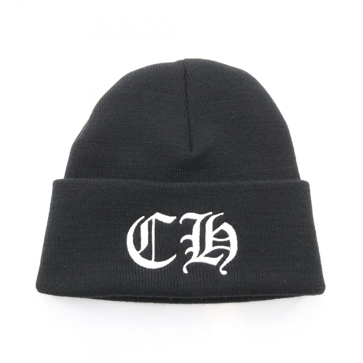 CHROME HEARTS CH Logo Embroidered Beanie Black Size ONE SIZE