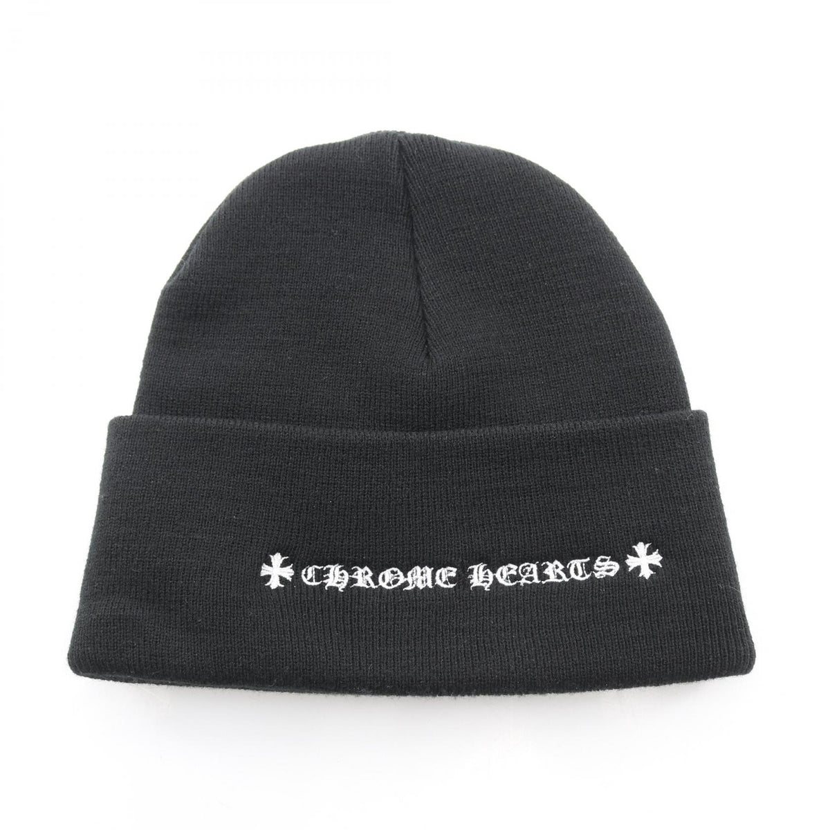 CHROME HEARTS CH Logo Embroidered Beanie Black Size ONE SIZE