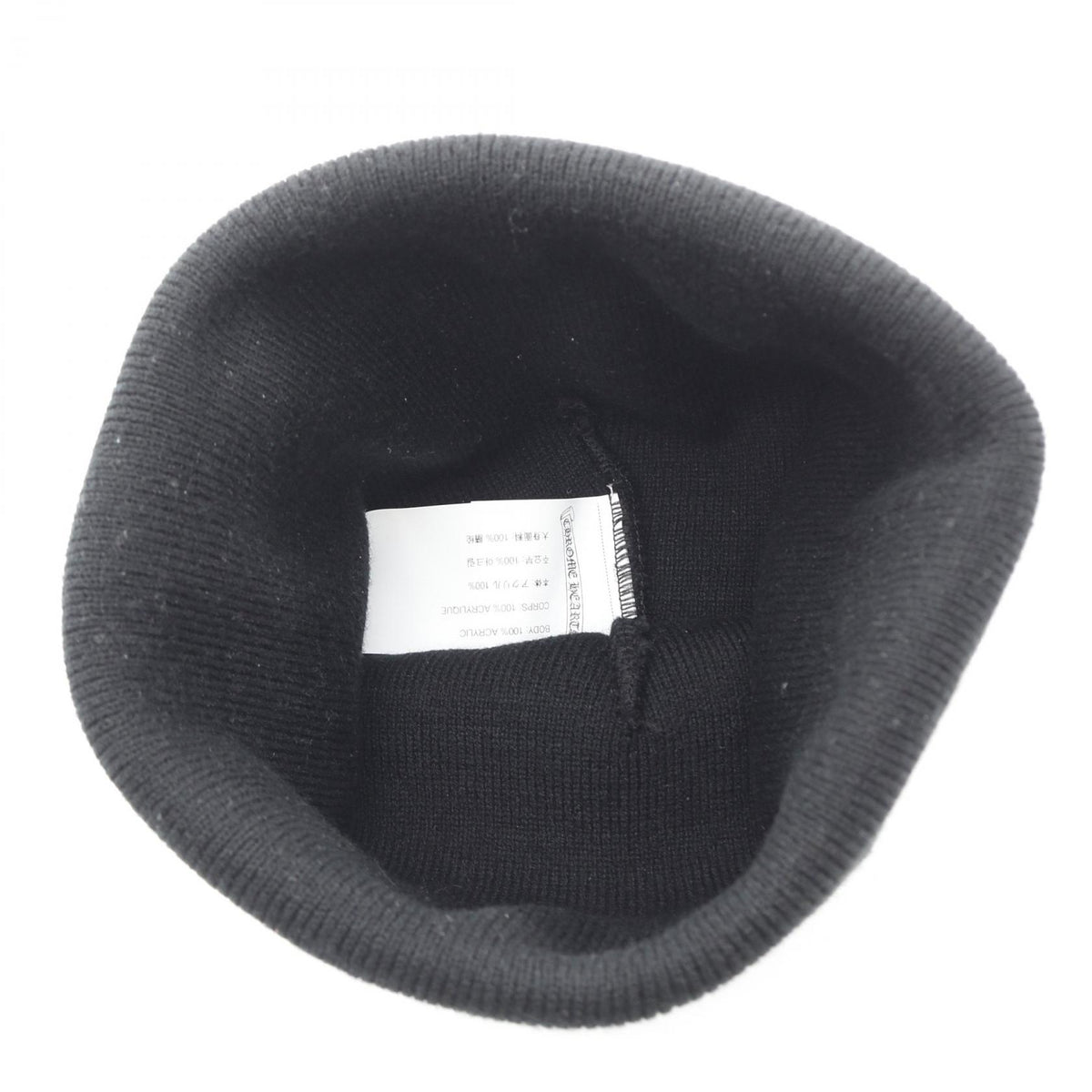 CHROME HEARTS CH Logo Embroidered Beanie Black Size ONE SIZE