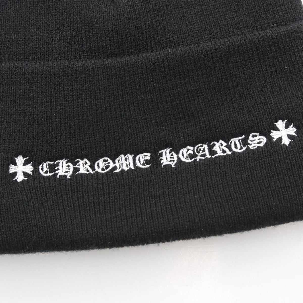 CHROME HEARTS CH Logo Embroidered Beanie Black Size ONE SIZE