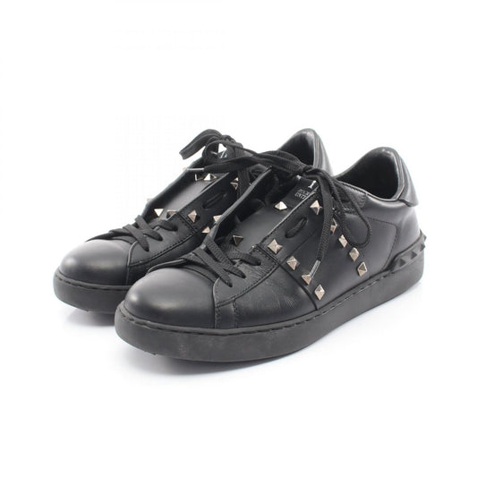 Valentino Garavani Rockstud Leather Sneakers Black Size 40.5