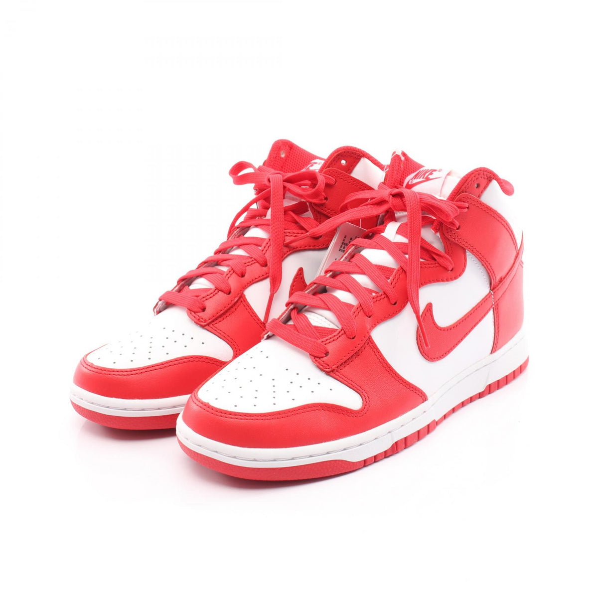 NIKE DUNK HI RETRO Leather Sneakers Red Size 27cm