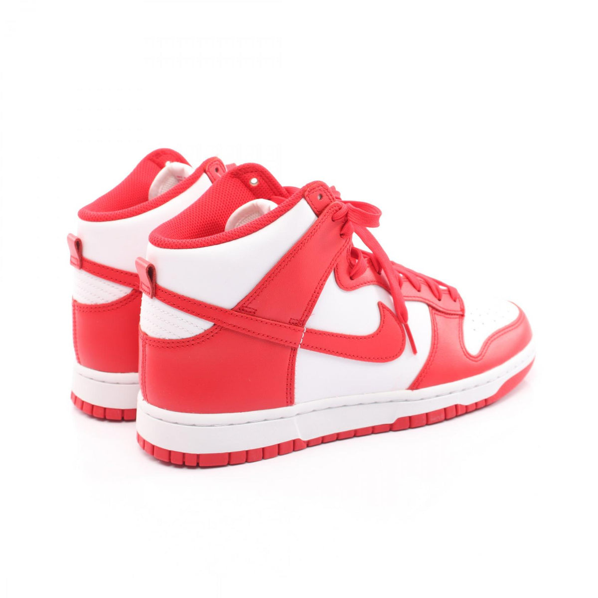 NIKE DUNK HI RETRO Leather Sneakers Red Size 27cm