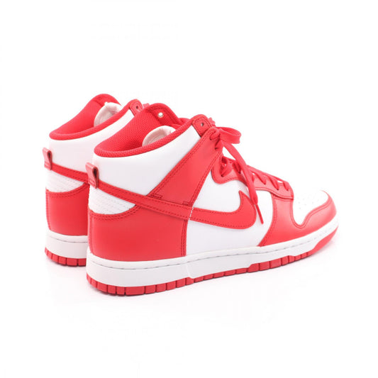 NIKE DUNK HI RETRO Leather Sneakers Red Size 27cm