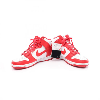 NIKE DUNK HI RETRO Leather Sneakers Red Size 27cm