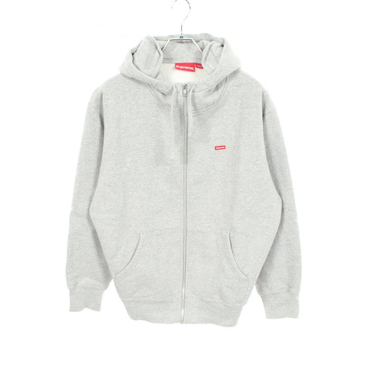 Supreme Small Box Zip Up Cotton Hoodie Gray Size S
