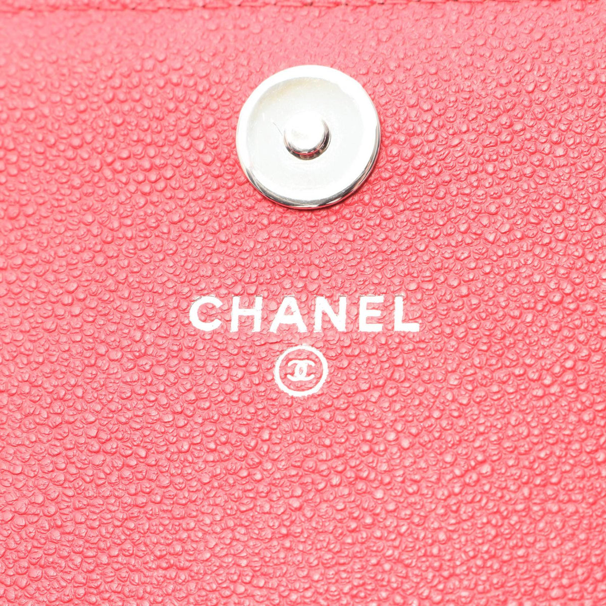 CHANEL Chevron V-Stitch Wallet Red Shoulder Bag