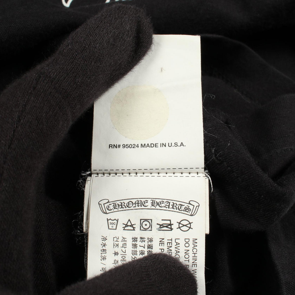 CHROME HEARTS CH Plus Back Print T-Shirt Black Size XL