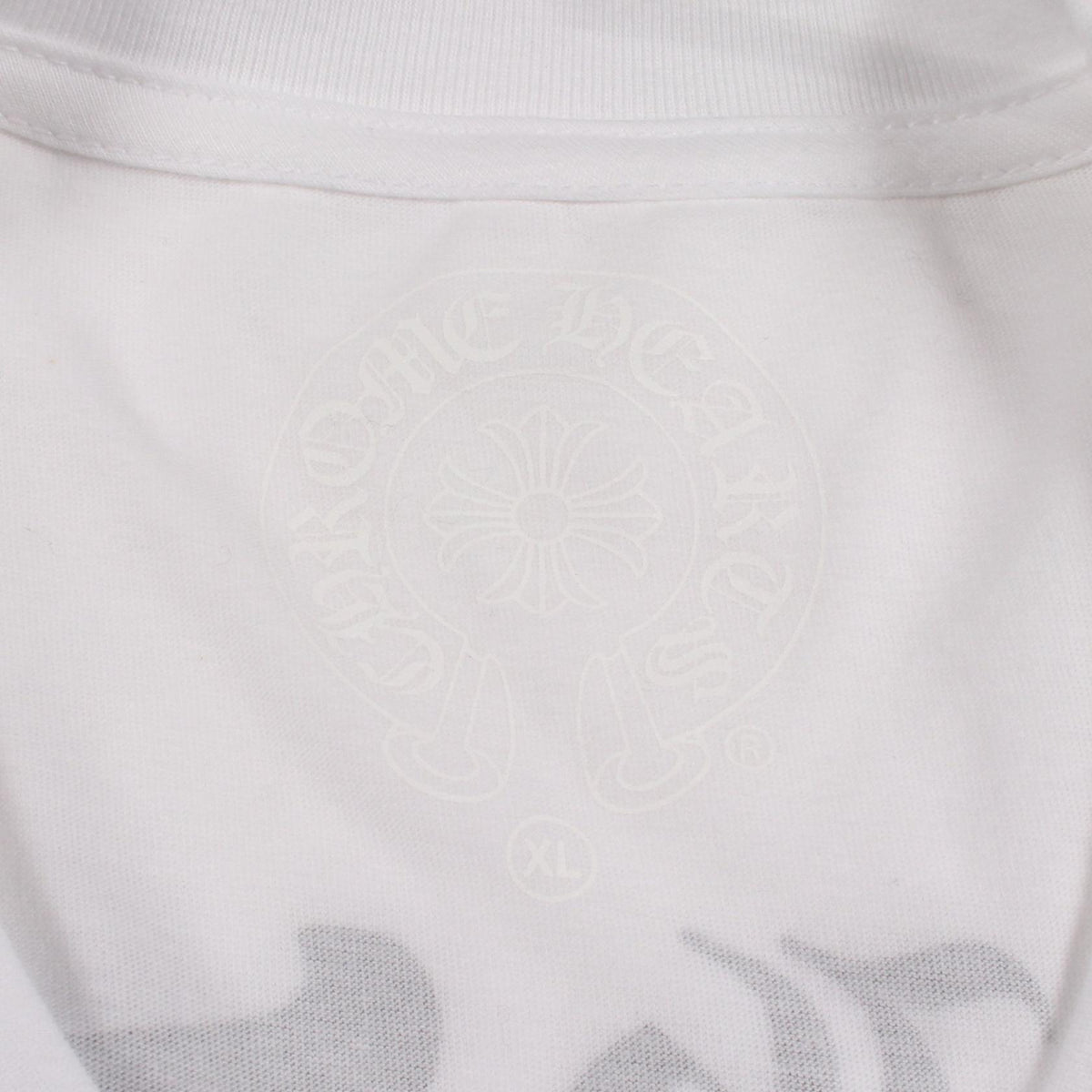 CHROME HEARTS Half Dagger Back Print T-Shirt White Size XL