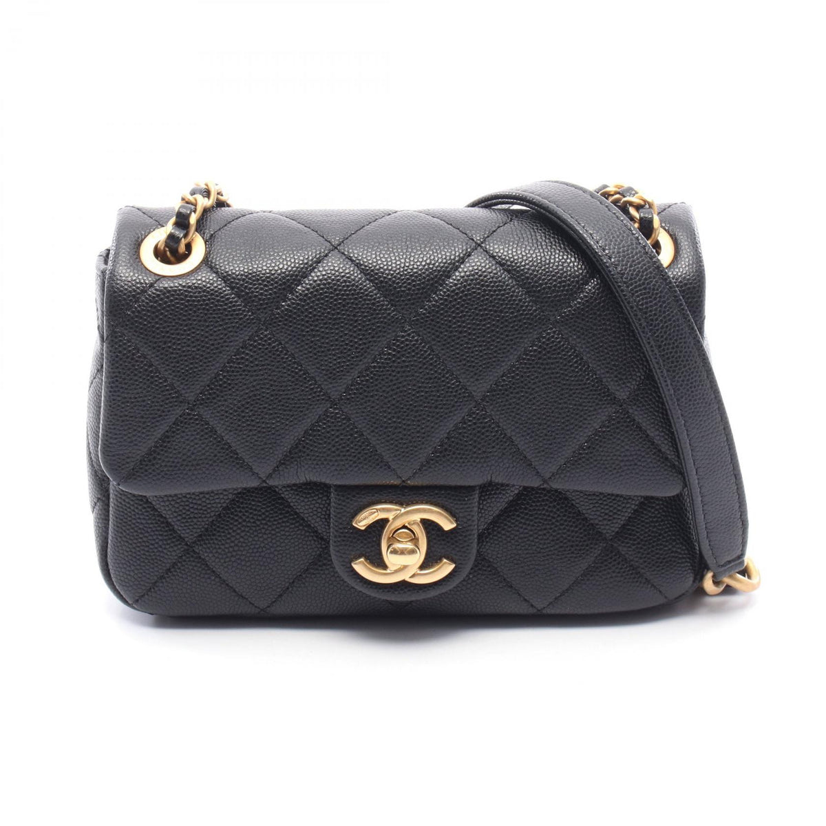 CHANEL Matelasse Mini Flap Bag Black