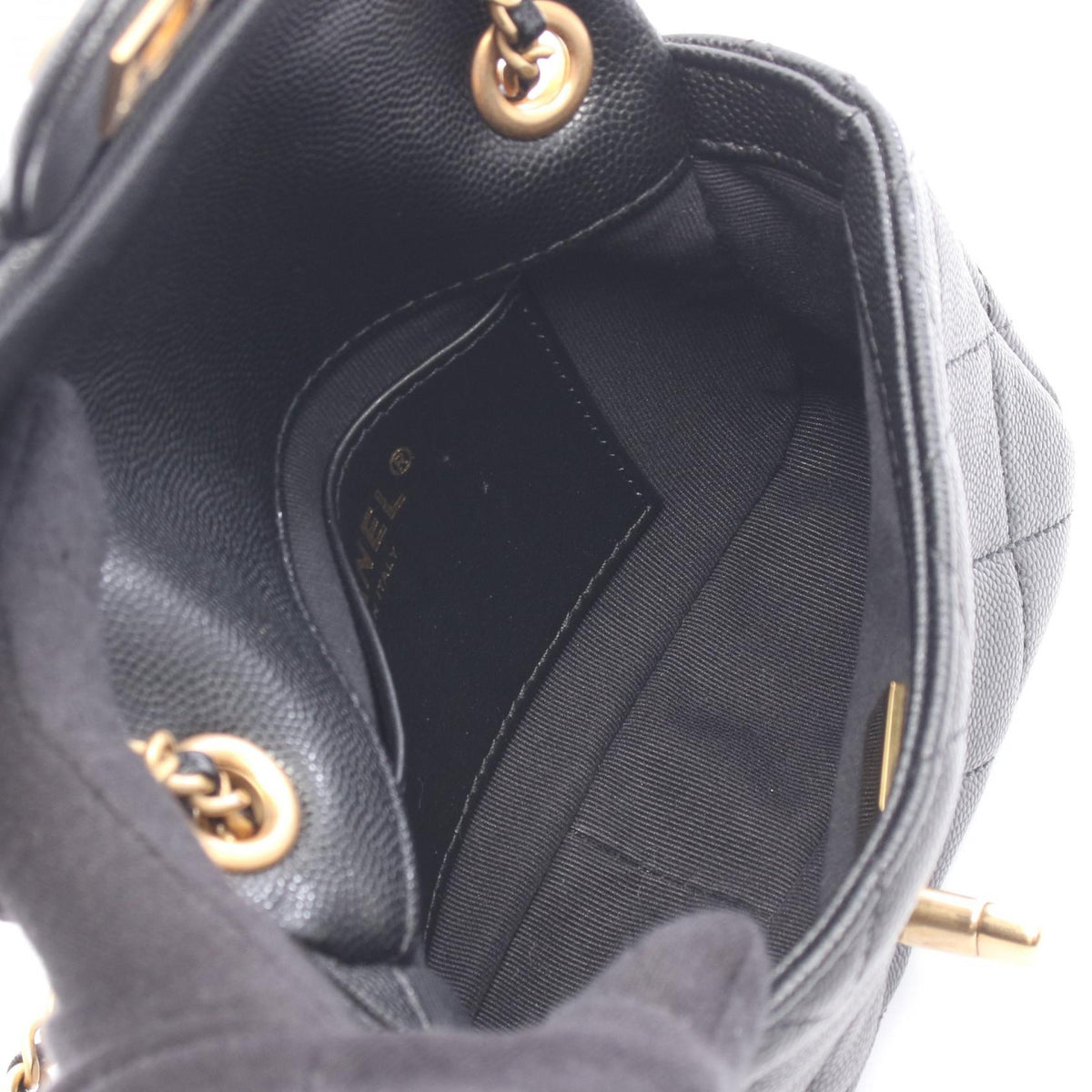 CHANEL Matelasse Mini Flap Bag Black